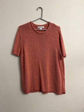 Women’s Short Sleeve Knit Top - Rust